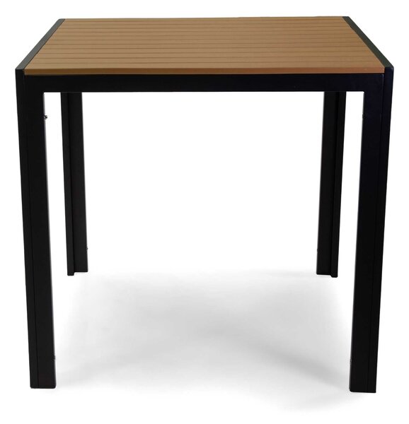 Tavolo da Giardino 80x80xh75 cm in Alluminio Polywood Antracite