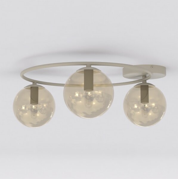Plafoniera SOPRA 3xE14/10W/230V beige/fumé