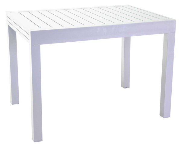 Tavolo Allungabile da Giardino 125/250x75xh75 cm in Alluminio Cleveland Bianco
