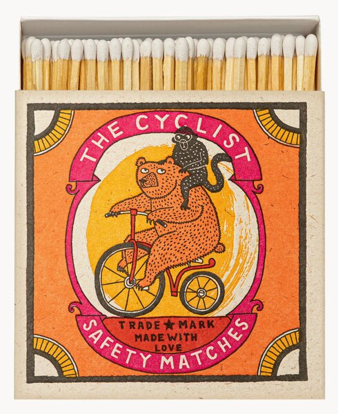 Scatola di fiammiferi di design The Cyclist