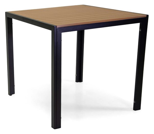 Tavolo da Giardino 80x80xh75 cm in Alluminio Polywood Antracite