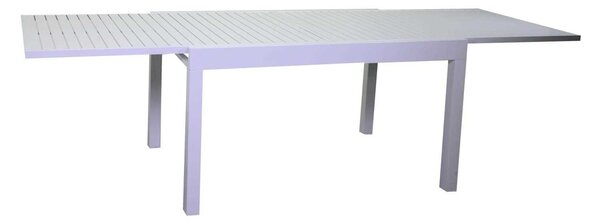 Tavolo Allungabile da Giardino 125/250x75xh75 cm in Alluminio Cleveland Bianco