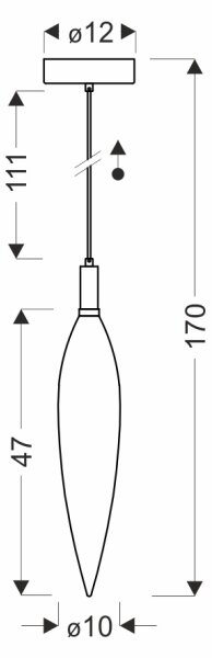 Lampadario a cavo NORDIC 1xG9/5W/230V nero/oro
