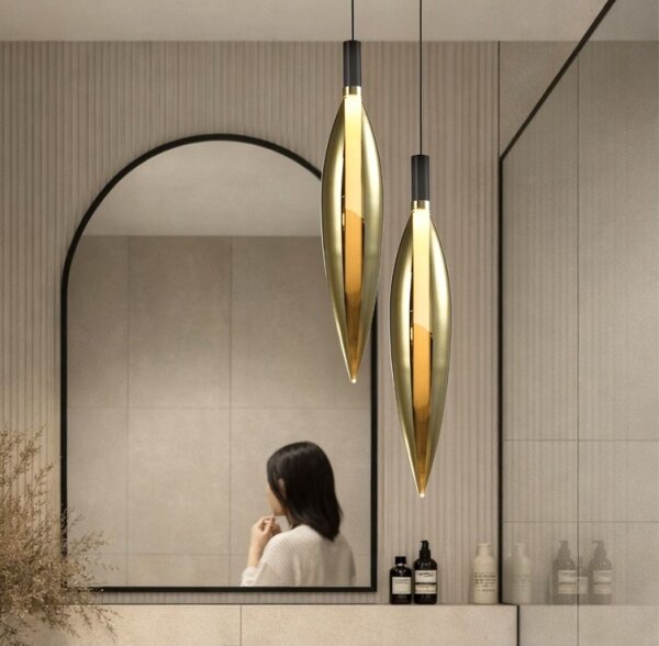 Lampadario a cavo NORDIC 1xG9/5W/230V nero/oro