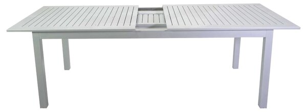 Tavolo Allungabile da Giardino 220/280x100xh75 cm in Alluminio Monterey Bianco