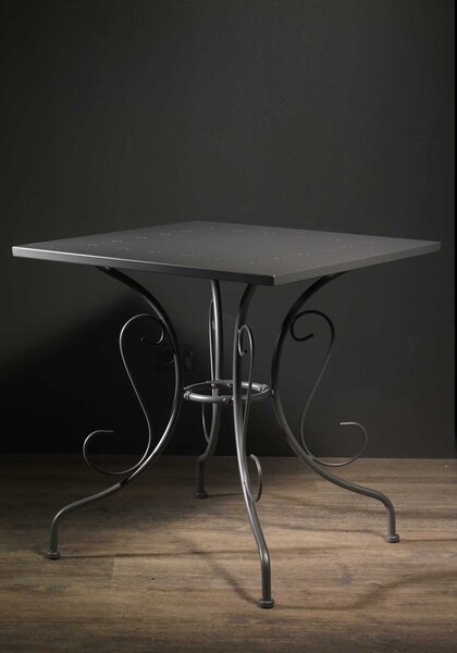 Tavolo da Giardino 70x70xh72 cm in Metallo New Old Antracite
