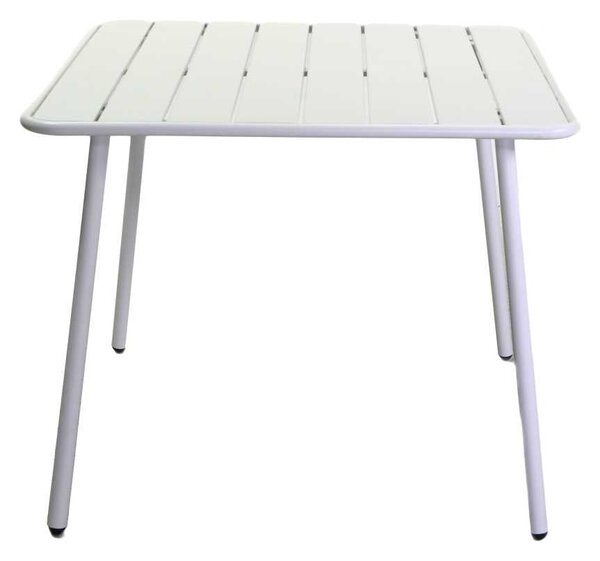 Tavolo da Giardino 80x80xh72 cm in Metallo Rovigo Bianco