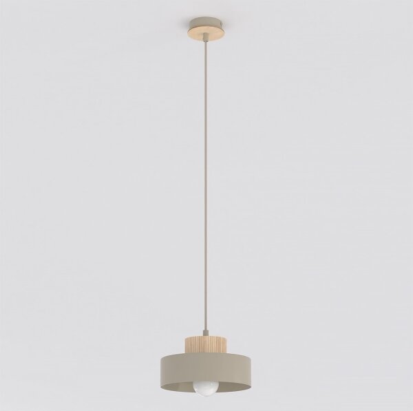 Lampadario a sospensione su cavo KIVI, 1xE27/15W/230V, beige