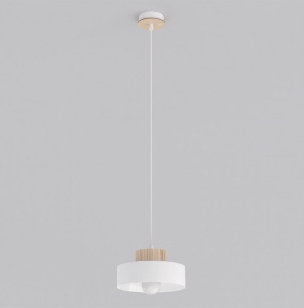 Lampada a sospensione su cavo KIVI 1xE27/15W/230V bianca