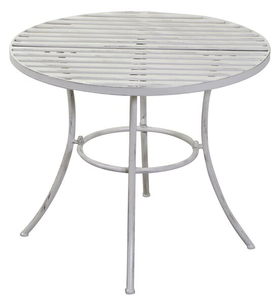 Tavolo da Giardino Ø60xh51 cm in Metallo Ragusa Avorio