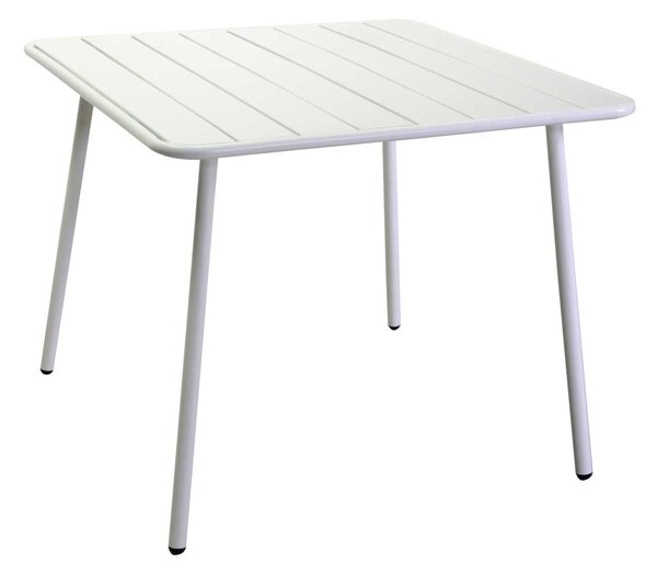 Tavolo da Giardino 80x80xh72 cm in Metallo Rovigo Bianco