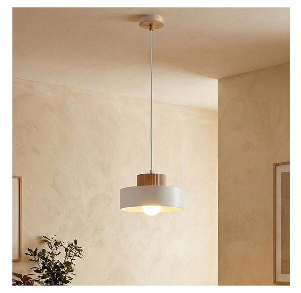 Lampada a sospensione su cavo KIVI 1xE27/15W/230V bianca