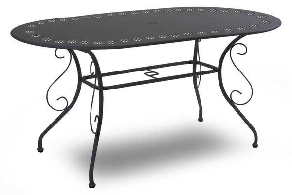 Tavolo da Giardino 160x90xh72 cm in Metallo New Old Antracite