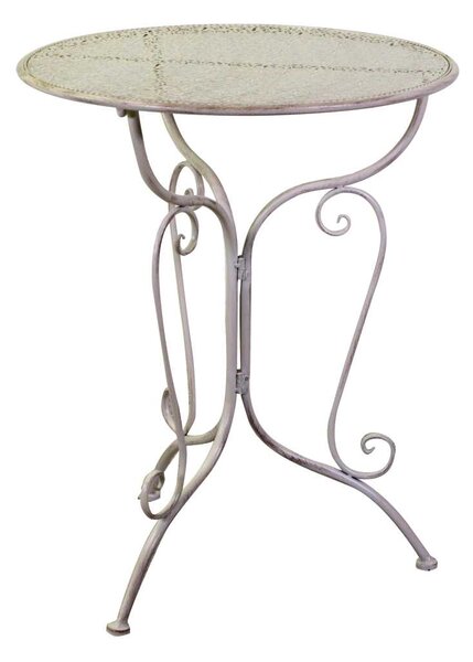 Tavolo da Giardino Ø60xh74 cm in Metallo Ragusa Avorio