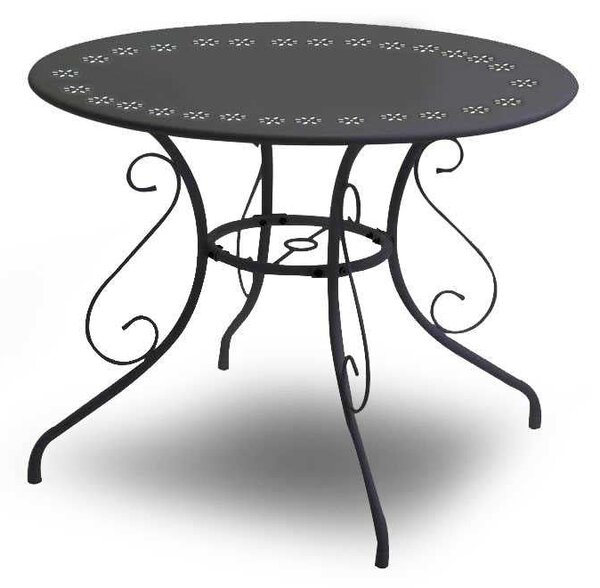 Tavolo da Giardino Ø95xh72 cm in Metallo New Old Antracite