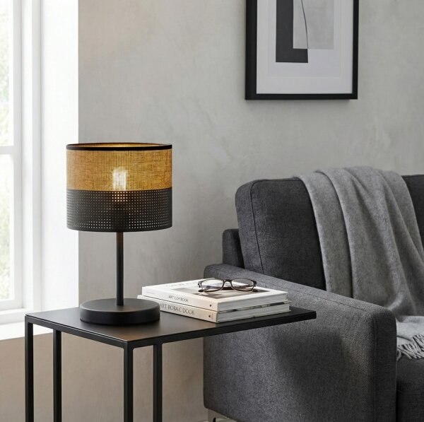 Lampada da tavolo KARBON 1xE27/15W/230V nero/marrone