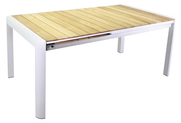 Tavolo Allungabile da Giardino 180/240x100xh76 cm in Alluminio Idaho Plus Bianco