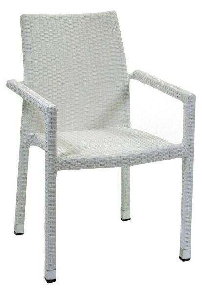 Sedia da Giardino 60x61xh88 cm in Polyrattan Adila Bianco