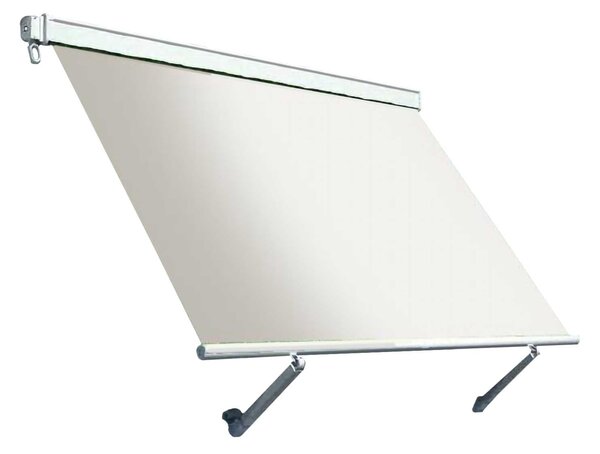 Tenda da Sole Avvolgibile Manuale 150x250 cm in Alluminio e Poliestere Beverly Beige