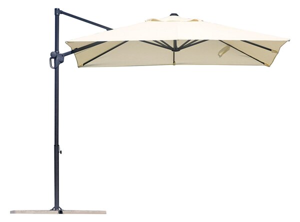 Ombrellone Decentrato da Giardino 2,45x2,45m Georgia in Alluminio e Poliestere Ecrù