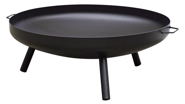 Braciere da Giardino Ø80xH32 cm in Ferro Nero