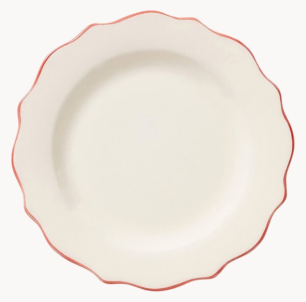 Piatto da colazione dipinto a mano Scalloped