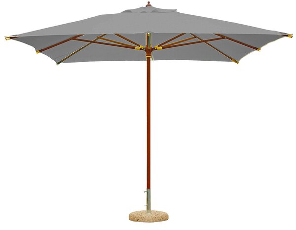 Ombrellone da Giardino 3x2m Palo Ø48 mm in Legno e Poliestere Grigio