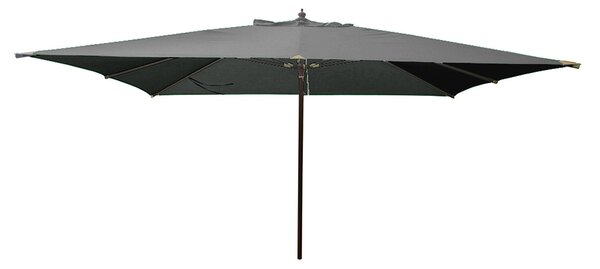 Ombrellone da Giardino 3x4m Palo Ø48 mm in Legno e Poliestere Grigio