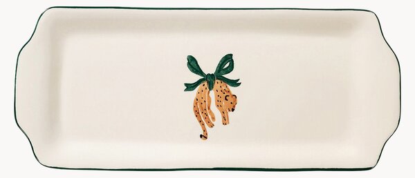 Piatto da portata dipinto a mano Leopard