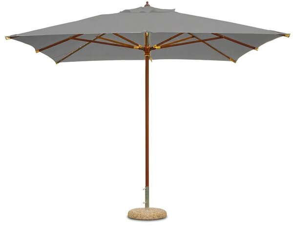Ombrellone da Giardino 3x3m Palo Ø48 mm in Legno e Poliestere Grigio
