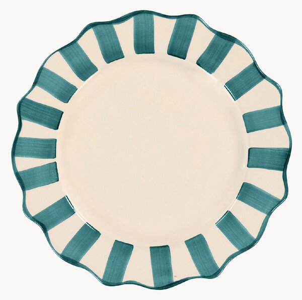 Piatto da colazione dipinto a mano Scalloped