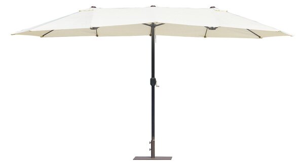 Ombrellone da Giardino Doppio 2,7x4,5m Palo Ø48 mm Antracite e Ecrù