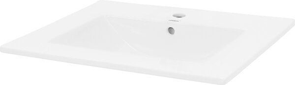 LuxeBath Lavabo Lavabo da appoggio Square, 61x46,5x17,5 cm, bianco, Vetroceramica
