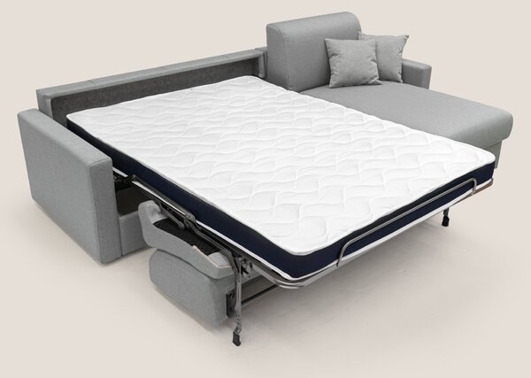 Chris Divano letto angolare 5 posti in tessuto impermeabile T13 grigio