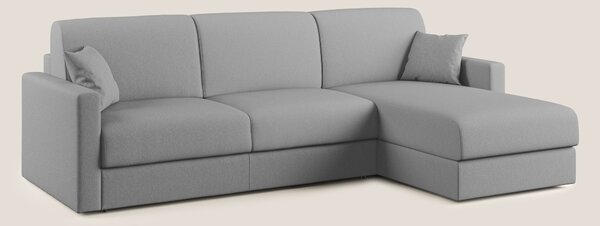 Chris Divano letto angolare 5 posti in tessuto impermeabile T13 grigio
