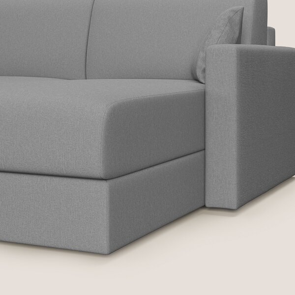 Chris Divano letto angolare 5 posti in tessuto impermeabile T13 grigio