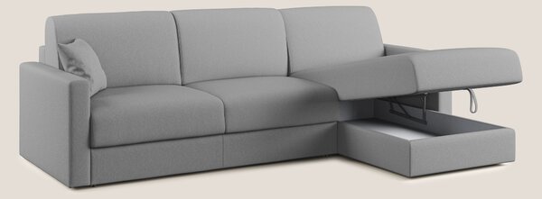 Chris Divano letto angolare 5 posti in tessuto impermeabile T13 grigio