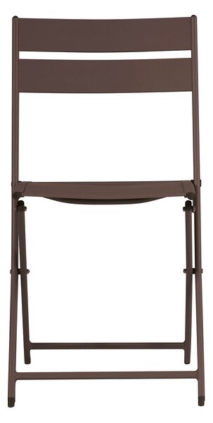 Sedia da Giardino Pieghevole 44x85x51 cm Lucca in Alluminio Chocolate