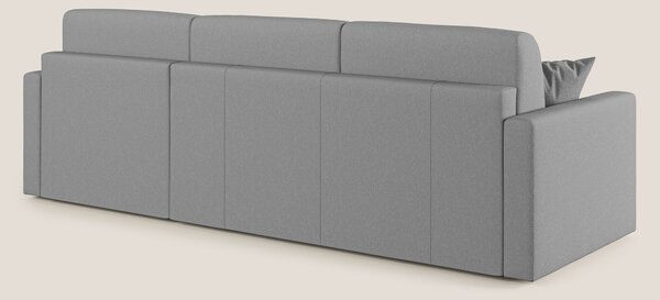 Chris Divano letto angolare 5 posti in tessuto impermeabile T13 grigio