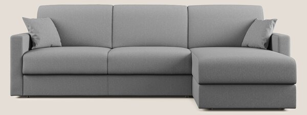 Chris Divano letto angolare 5 posti in tessuto impermeabile T13 grigio