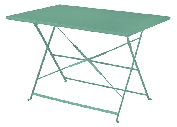 Tavolo Pieghevole da Giardino 110x70x72 cm Bistrò in Ferro Verde