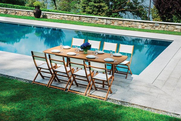 Tavolo Allungabile da Giardino 180/240x90x76 cm Donoratico in Legno di Acacia