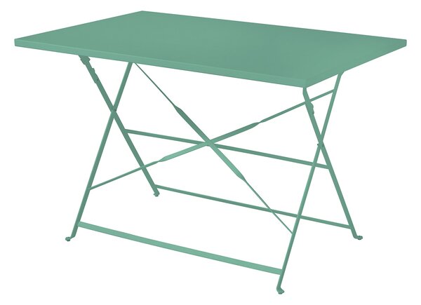 Tavolo Pieghevole da Giardino 110x70x72 cm Bistrò in Ferro Verde