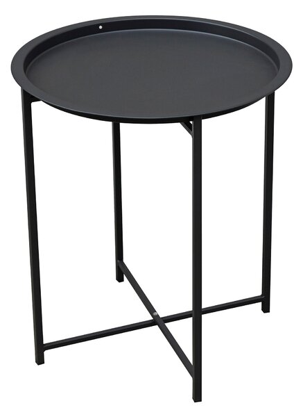 Tavolino da Giardino Ø45 cm in Ferro Antracite