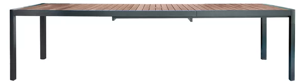 Tavolo Allungabile da Giardino 200/300x100x76 cm Lanzarote in Alluminio e Doghe in Teak Antracite