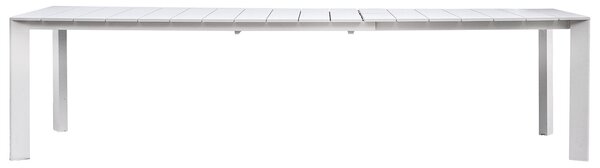 Tavolo Allungabile da Giardino 200/300x100x75 cm Nettuno in Alluminio Bianco