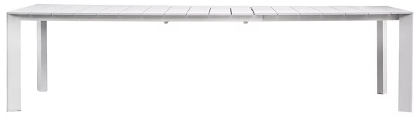 Tavolo Allungabile da Giardino 200/300x100x75 cm Nettuno in Alluminio Bianco