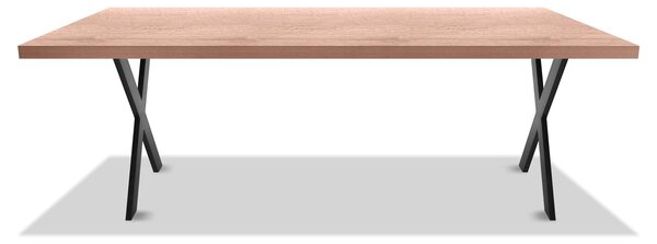 QUERCIA - Ripiano per tavolo da 220x100x5cm pranzo in legno con rivestimento in laminato di colorazione legno neutro. Piano per scrivania, tavolo cucina, tavolino da caffè