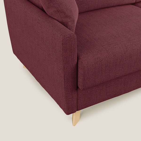 Edgar divano letto angolare in tessuto felis impermeabile T03 rosso
