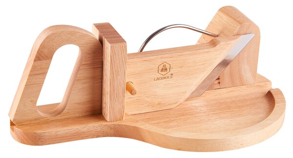 Affettatrice Manuale 30,2x19,1x12,0 cm per Salumi in Legno Naturale